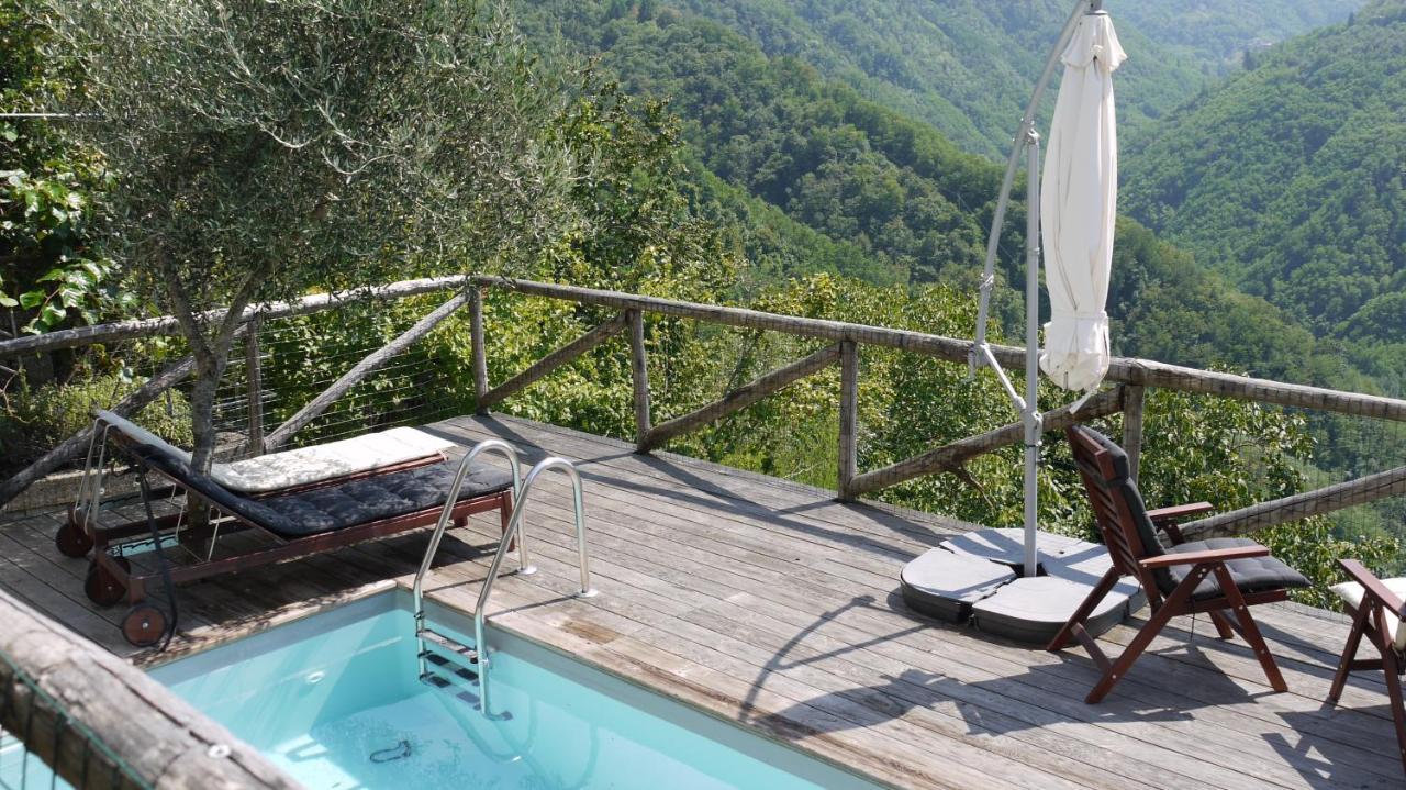 Piscina Con Vista Villa Bagni di Lucca Eksteriør billede